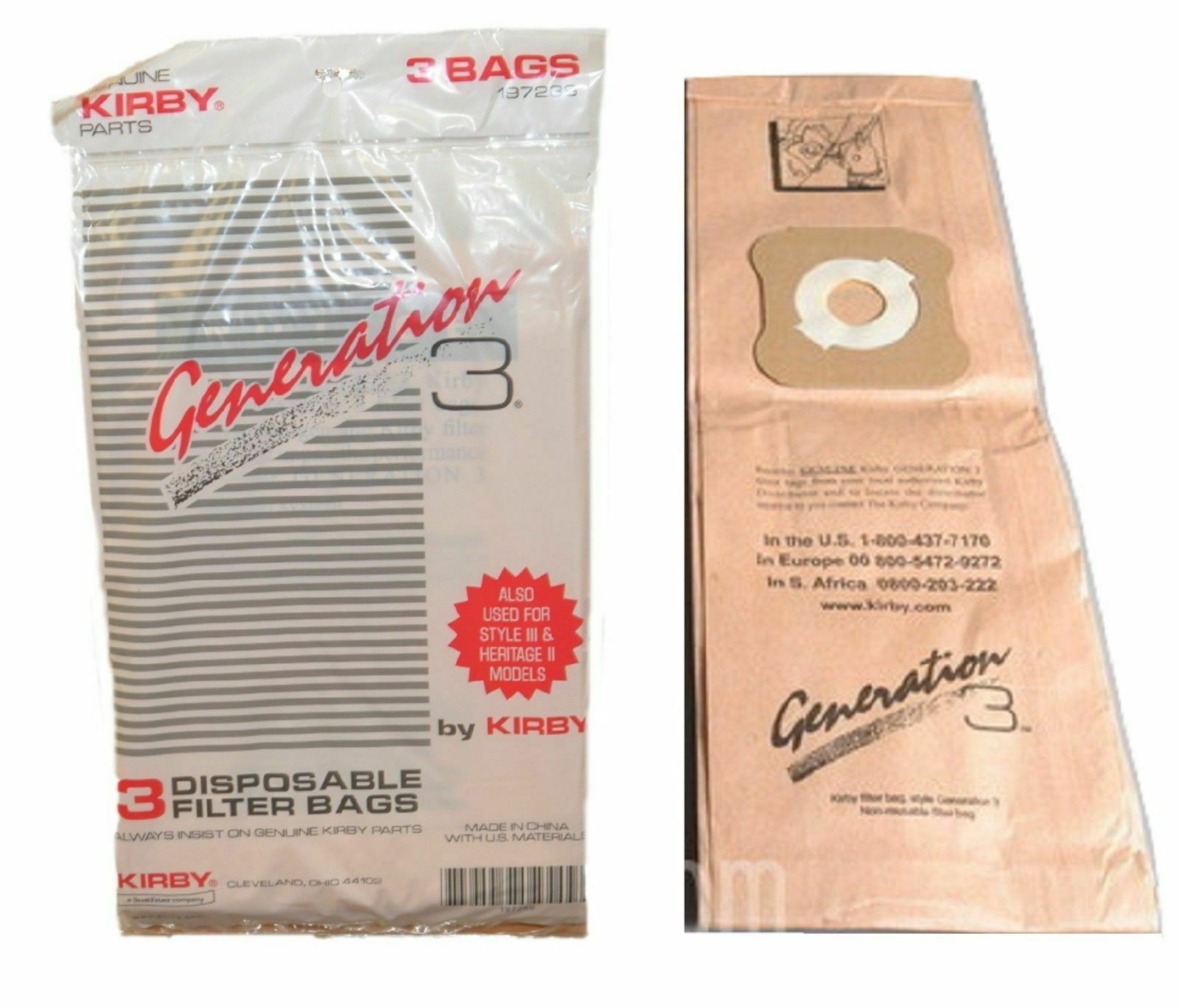 Fits For Kirby Generation 3 Vacuum Bags 197289 eBay