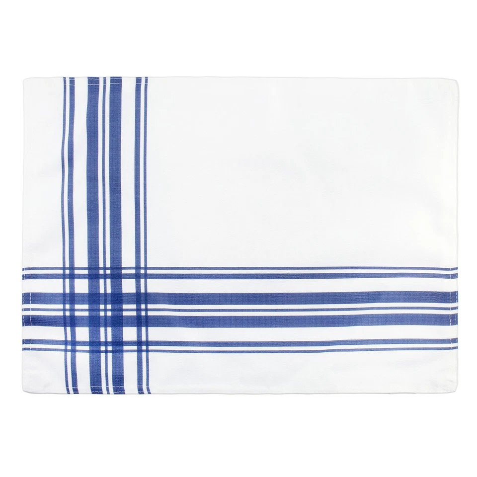 Ticking Stripe Placemats 4pk; Rustic Farmhouse Style Flour Sack Fabric Mats - Image 4 of 4