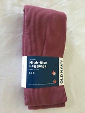 NWT Old Navy Women's Rose Pink Rib High Rise Jersey Leggings Pants many sizes
