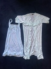 Vtg Paris Pink Night Gown and Robe Size S