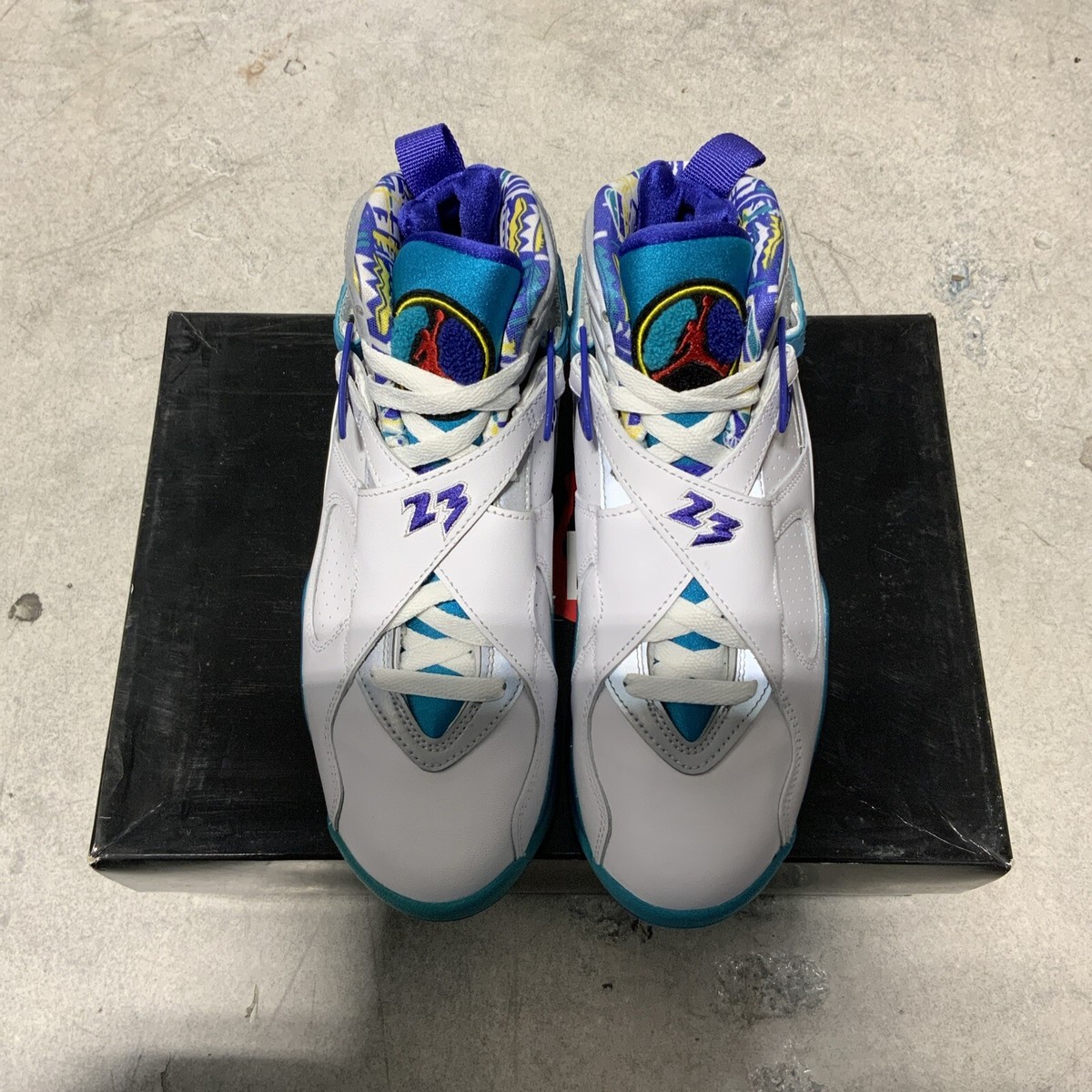 Air Jordan 8 ホワイト/マルチカラー Air Jordan 8 Retro “White Aqua” 2019-W Size 8~M Size 6.5