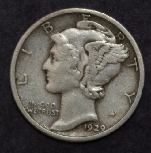 1929 Mercury Dime  XF   Lot F 689