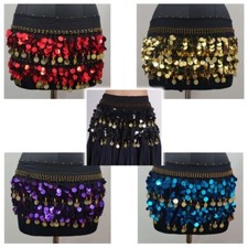 Women's Belly Dance Accessories Hip Scarves Multi Color Coin variation Available