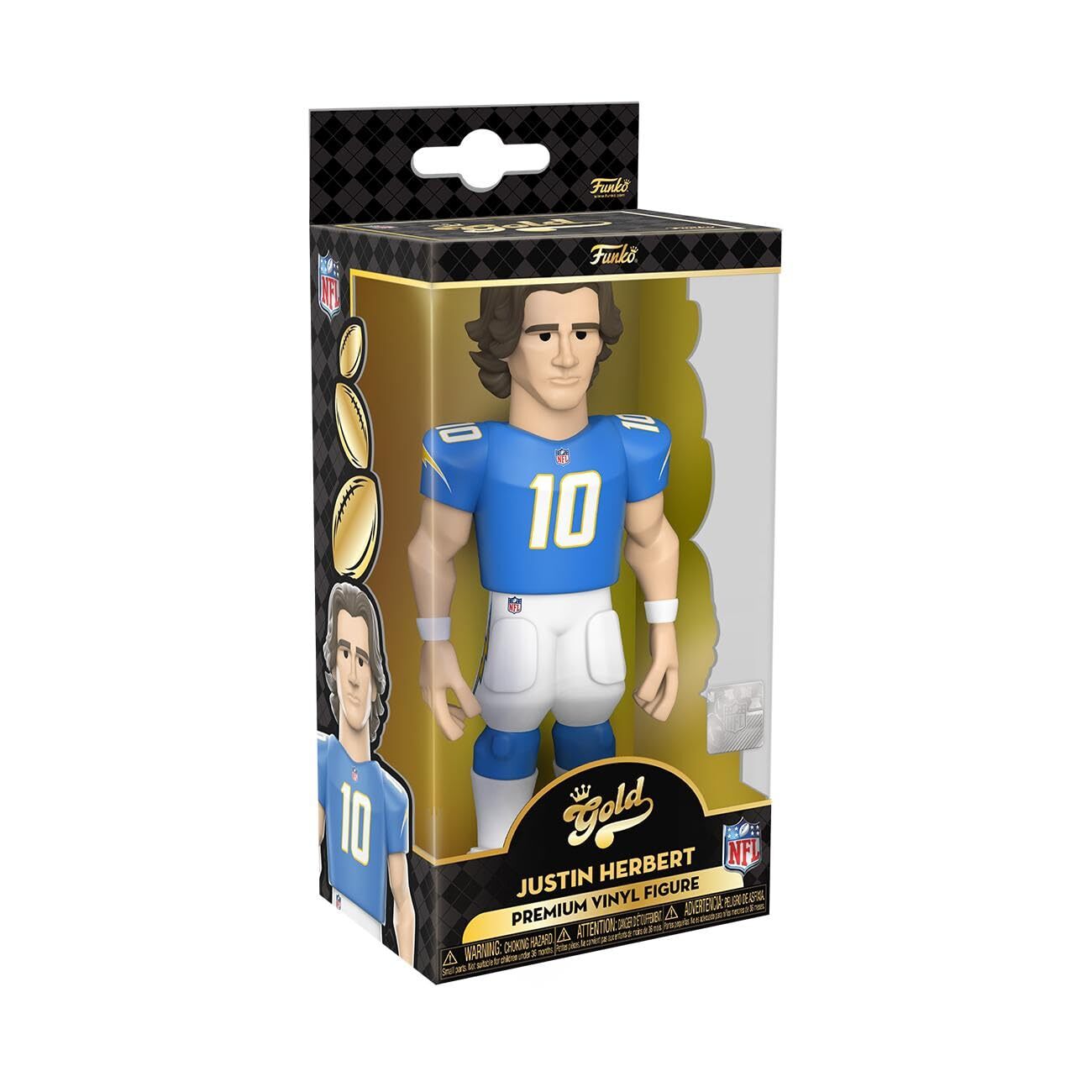 Funko Gold 5" NFL: Chargers - Justin Herbert - 1/6 Odds for Rare Chase Variant -