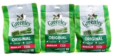 GREENIES ADULT REGULAR DOG DENTAL ORAL NATURAL HEALTH TREAT 36CT ORIGINAL EX2029