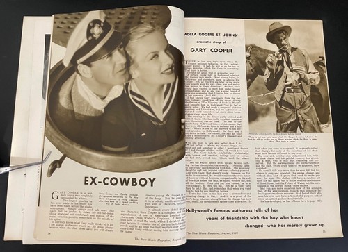 NEW MOVIE Aug, 1933 - Rare MICKEY MOUSE - JANET GAYNOR Cover - HIGH GRADE - Picture 4 of 10