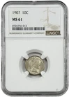 1907 Barber Dime — photo from another recent sale
