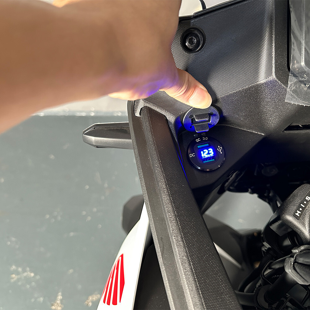 Quick Charger Dual USB Aux Connector For HONDA CRF 1000L Africa