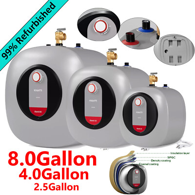 #ad 【99% NEW】FOGATTI 2.5 4 8 Gallon Electric Mini Tank Hot Water Heater 1440W Boiler $82.27
