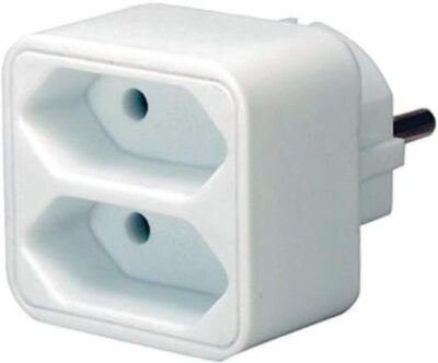 Brennenstuhl Mehrfachsteckdose Steckdosenadapter 2-fach Eurosteckdose weiß
