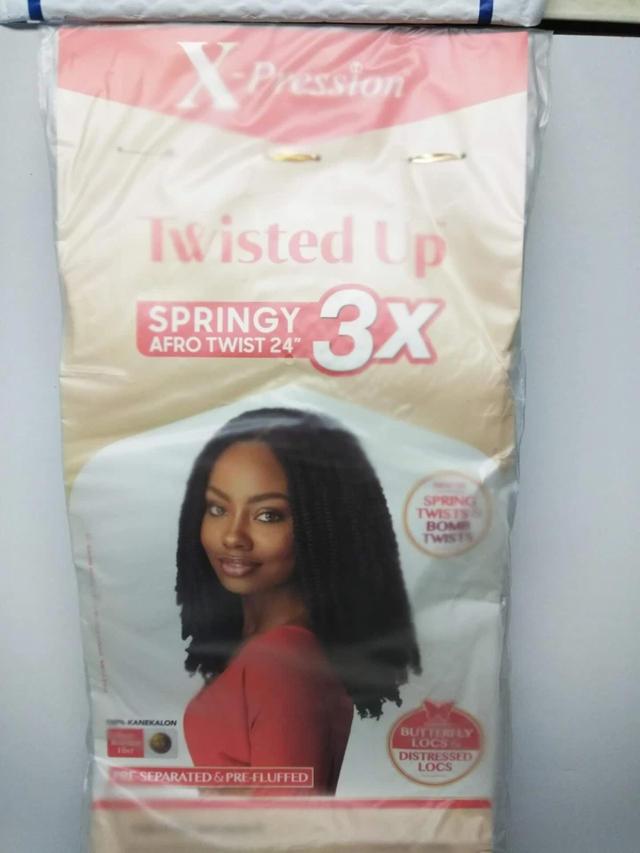 OUTRE X-PRESSION BRAID - 3X SPRINGY AFRO TWIST 24" COLOR: 4 (2 REMAINING IN PKG) — 第 3/4 张图片