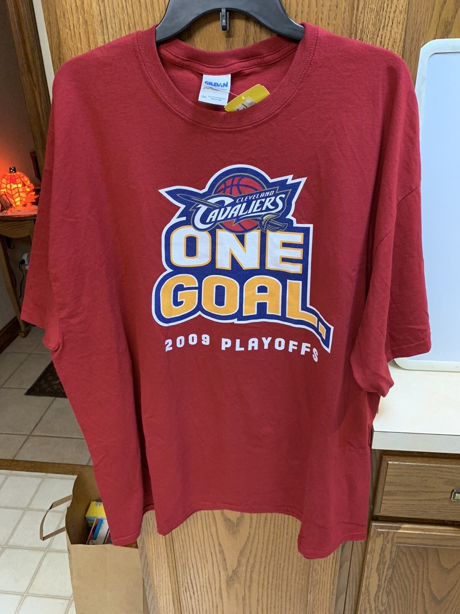 Cleveland Cavaliers Men's XXL Wine S/S Gilden Tee 2009 Playoffs One Goal  New!