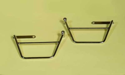 Telaietti Spaan cromati borse klick fix per Honda VT 750 C4 Shadow (2004-2007)