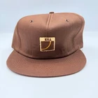 Vtg K-BRAND Hat Snapback Adjustable Brown Men's Patch Front Trucker Cap REA