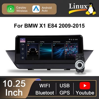 For BMW X1 E84 2009-2015 iDrive 10,25'' Wireless CarPlay Android Auto Autoradio