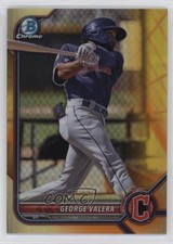 2022 Bowman Chrome Yellow & Orange Vapor Refractor 10/75 George Valera 2q0