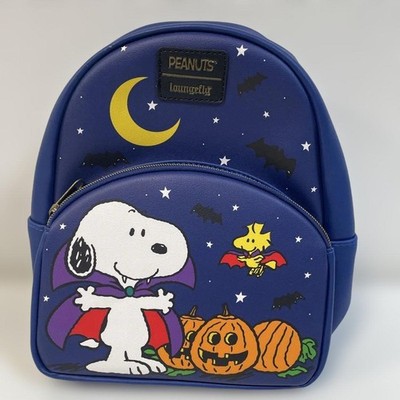 Loungefly Peanuts Snoopy Halloween Navy Rucksack Kunstleder Neu