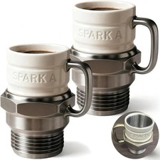 Spark Plug Mug, Ceramic Coffee Cup for Car Lovers, Unique Auto-Inspired Gifts US