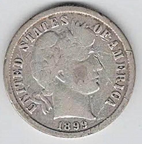 1899 Barber Dime — photo from the most recent tracked eBay sale