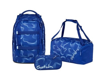 Satch Schulrucksack-Set PACK Vibrant Blue 3-teilig, Kollektion 2025