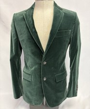Vintage Todd Snyder NY Emerald Green Velvet Jacket Size 36S Made In USA