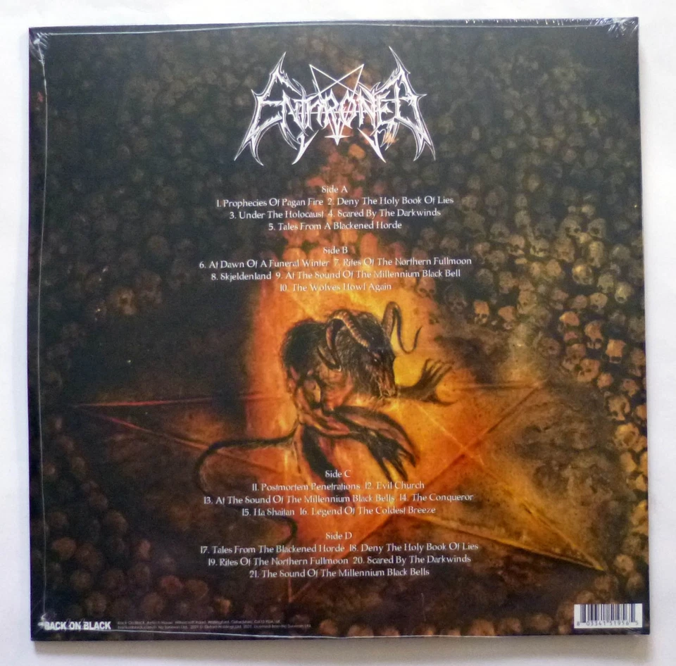 ENTHRONED - Prophecies Of Pagan Fire - 2021 UK 2x12” Vinyl LP Set - New & Sealed - Image 2 of 3