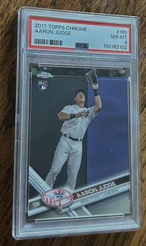 2017 Topps Chrome AARON JUDGE Rookie #169 PSA 8 NM-MINT New York Yankees