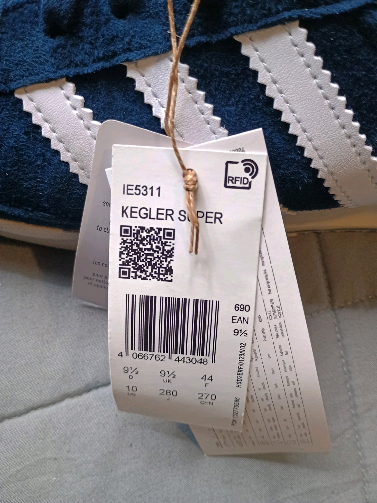Adidas Originals Kegler Super Blue Suede IE5311 Uk9.5 image 10