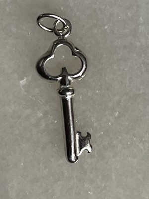 925 Sterling Silber Schlüssel Charm Anhänger 25x8mm