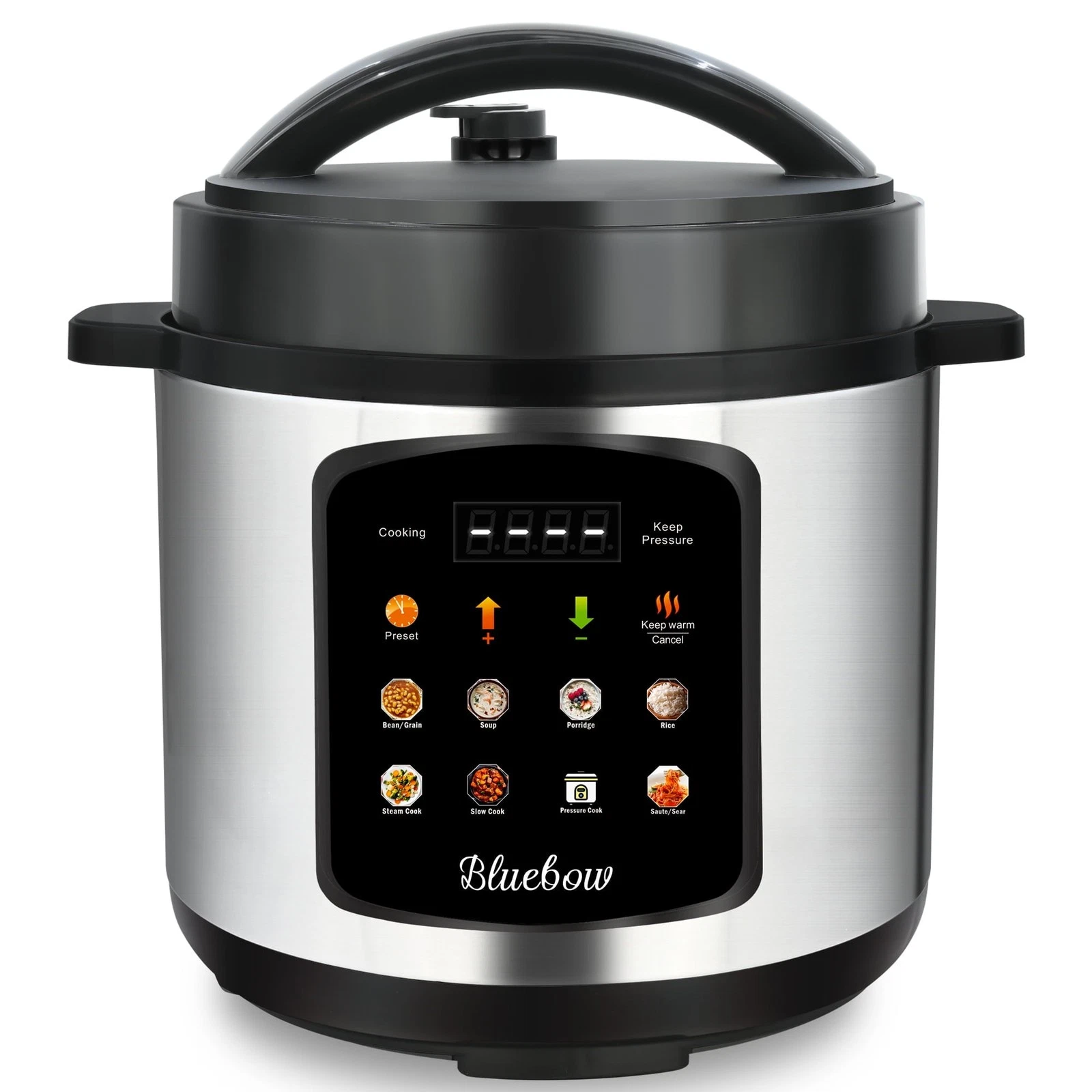 Bluebow 6.5 Quart Electric Pressure Cooker 8-in-1 Multi Cooker Rice Cooker Slow