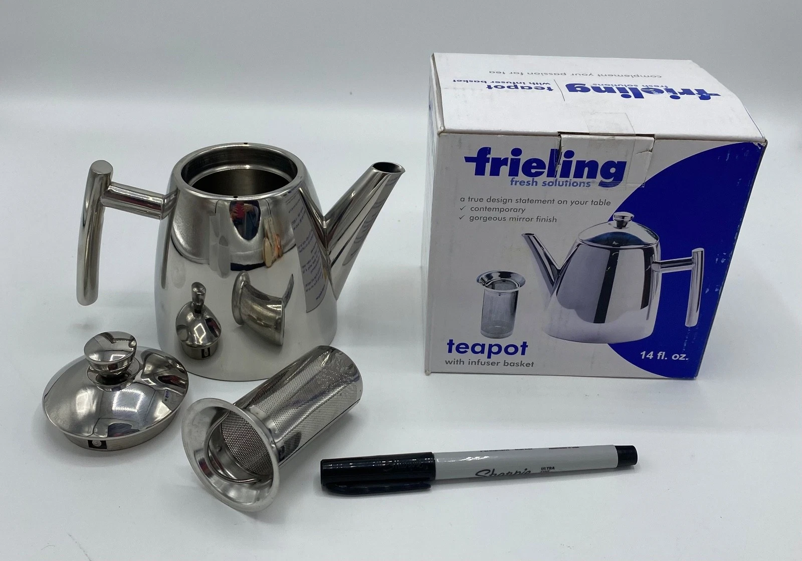 New Frieling 14oz Teapot w/ Infuser Basket