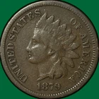 1879 Indian Head Cent Fine F Coin #34540