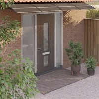 TüRvordach Schwarz 350X75 Cm Polycarbonat