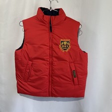 Polo Ralph Lauren Reversible Down Puffer Vest Boys Sz M 10-12 Youth Red Blue