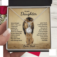 To My Daughter Gifts from Dad Necklace for Daughter Christmas Present Birthday