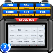 XTOOL D7S V2.0 Bidirectional OBD2 Scanner Diagnostic 39+Services Key Programmer