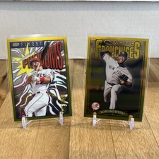 2023 Topps Finest Flashbacks Gold Mike Trout Phenoms & Mariano Rivera Franchise