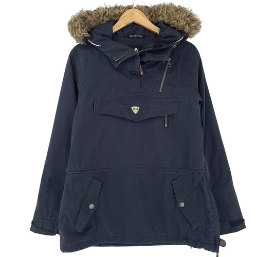 8848 Altitude Anorak Jacket Women Blue Hooded 1/4 Zip Pullover Mw6 Size 38