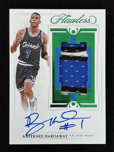 2020-21 Panini Flawless Anfernee Hardaway Emerald Vertical Patch Auto Magic /5