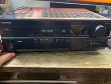 ONKYO model# HT-R570 Surround output: 130W (front), 130W (center), 130W (rear)