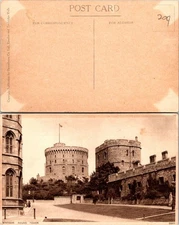 Photochrom Windsor Round Tower Postcard Sepia Divided Back Vintage Unposted