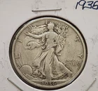 1936 Walking Liberty Half • 90% Silver • Circulated • As Shown  X135