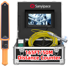 9" Color Screen Sewer Camera 165FT Drain Pipe Borescope w/ 512Hz Transmitter