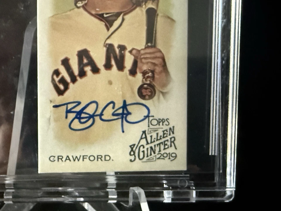 2025 Topps Signature Series Brandon Crawford 1/1 2019 Allen&Ginter Mini Giants - Image 3 of 4