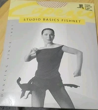 CAPEZIO Studio Basics Footed Fishnet Tights 3407 - Caramel - Size L / XL