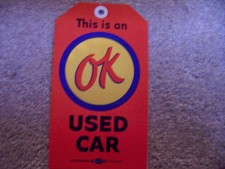 OK  Used Car  Warranty  Tag  1957 Chevy, GTO,...