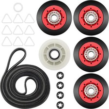 WED5610XW0 Whirlpool Heavy Duty Dryer Rollers Pulley Belt Kit