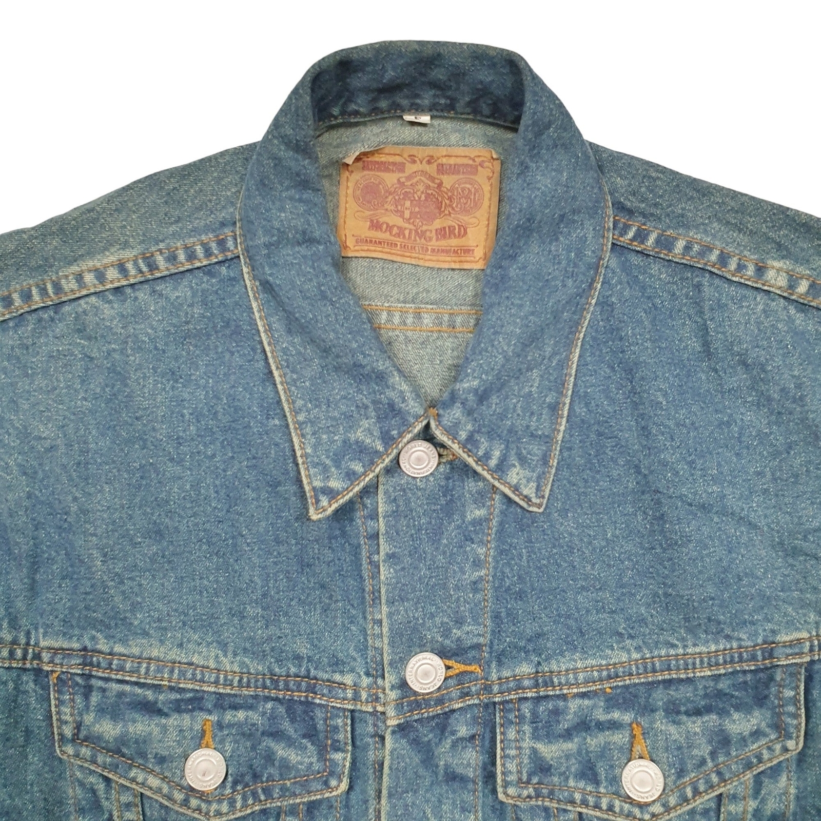 MOCKING BIRD Denim Jacket Trucker Coat Womens S image 2