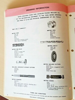 Regal-Beloit Corp. Metric Cutting Tools &amp; Gages Catalog No. MCT 75-6 |  eBay