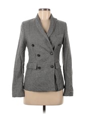 Peserico Women Gray Wool Blazer 6
